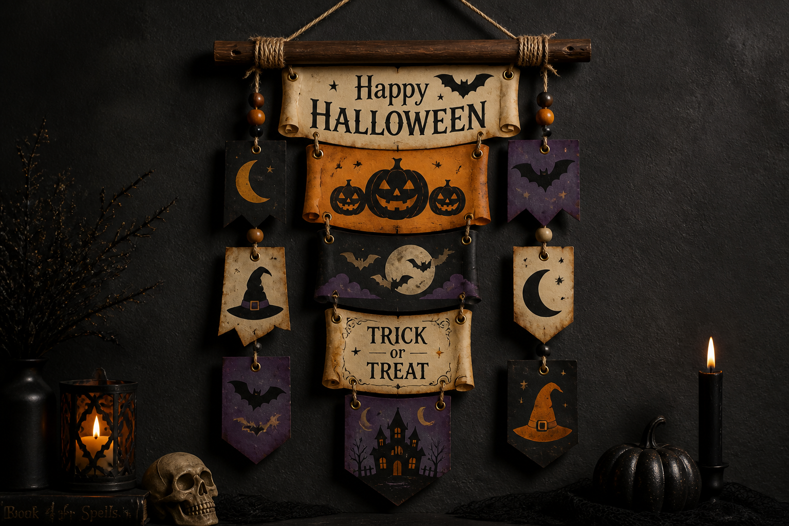 Halloween Scroll Deco Dangler project preview
