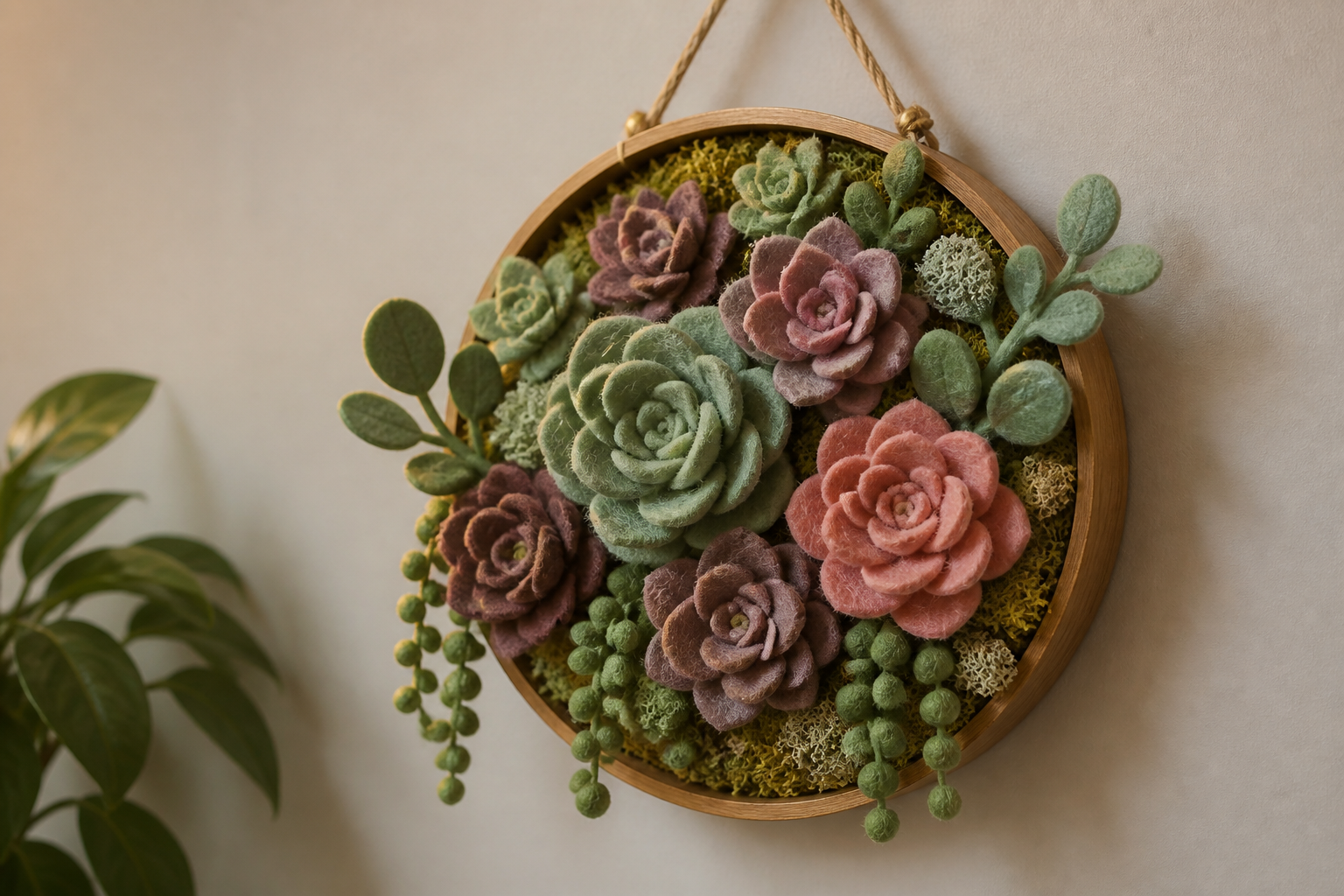 Hanging Felt Succulent Garden project preview