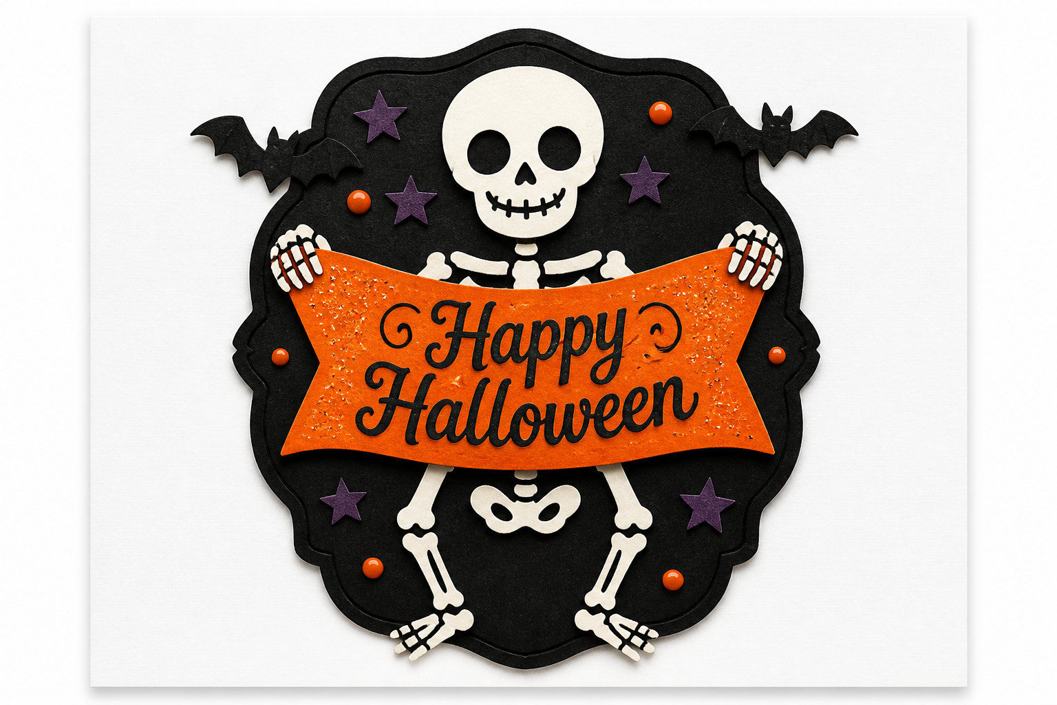 Happy Halloween Skeleton Card project preview