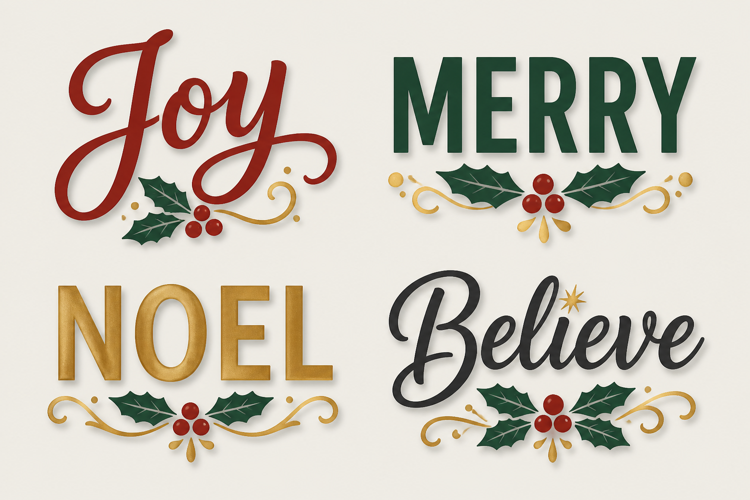 Holiday Word ART Decor project preview