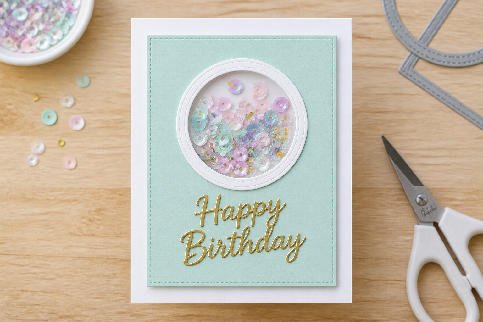 Layered Shaker Card (cutting‑machine Friendly) project preview