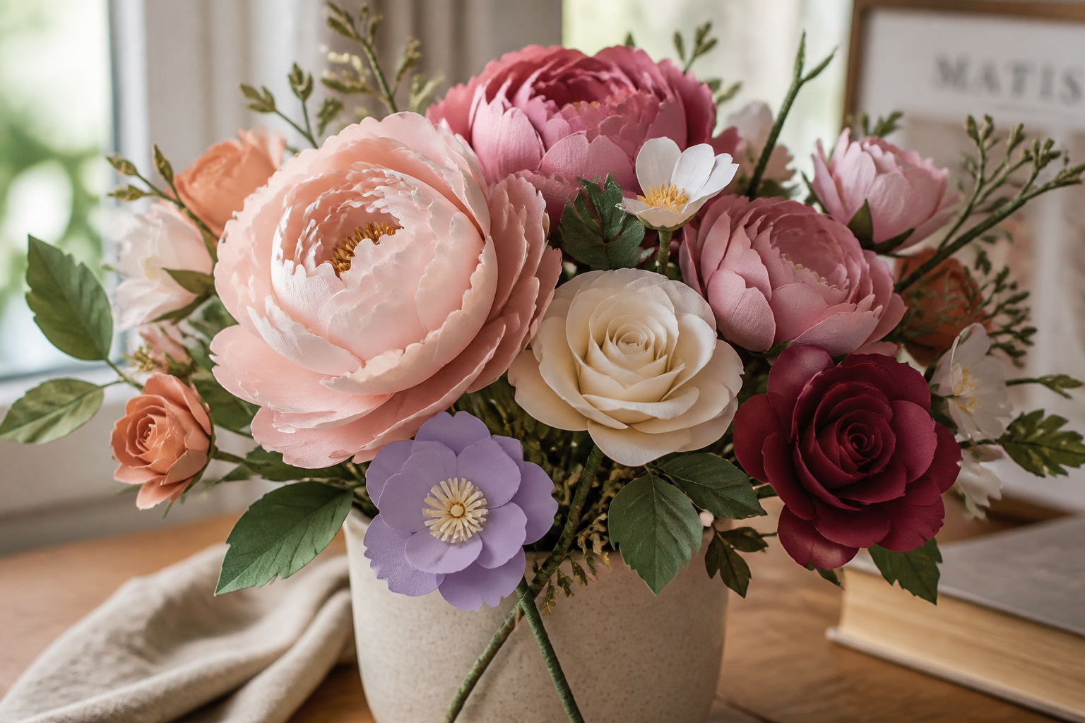 Machine CUT Paper Flowers: Step BY Step Floral Bouquet project preview