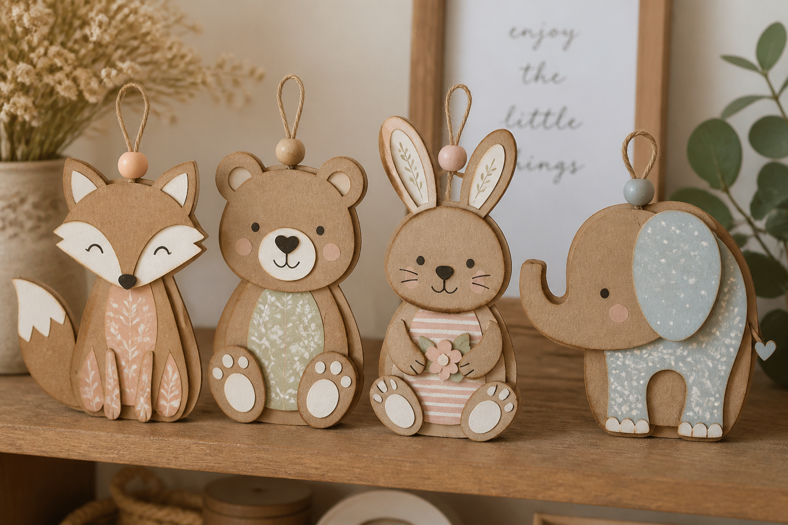 Kraft Board Layered Animals project preview