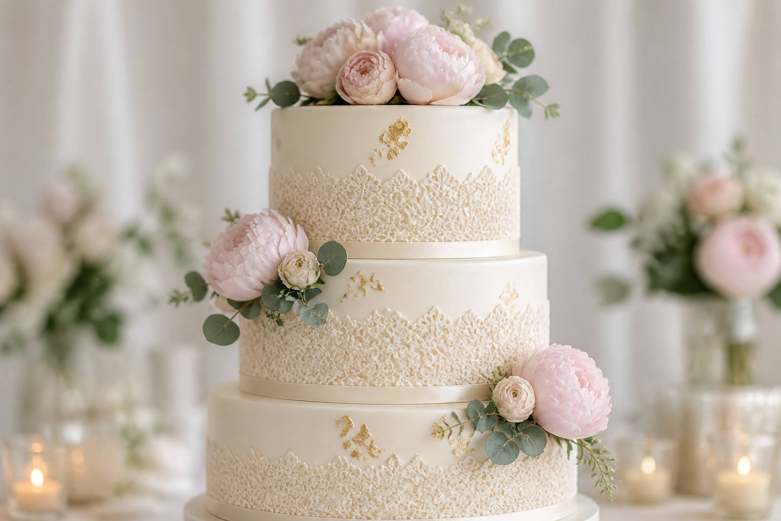 Lace & Floral Wedding Cake Decor (cutting Machine Friendly) project preview