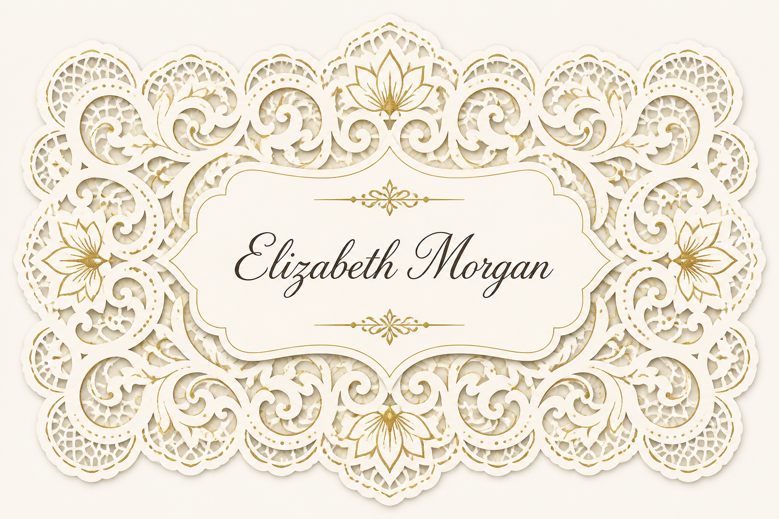 Lace Inspired Wedding Place Cards project preview