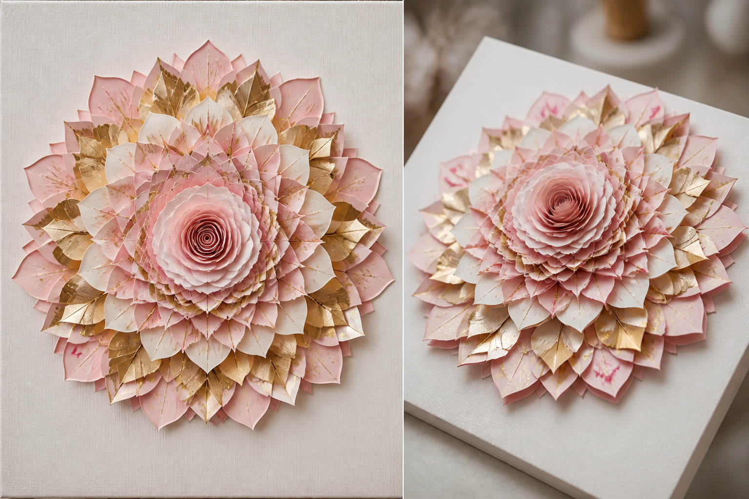 Layered Mandala Rose — 3D Paper Flower project preview