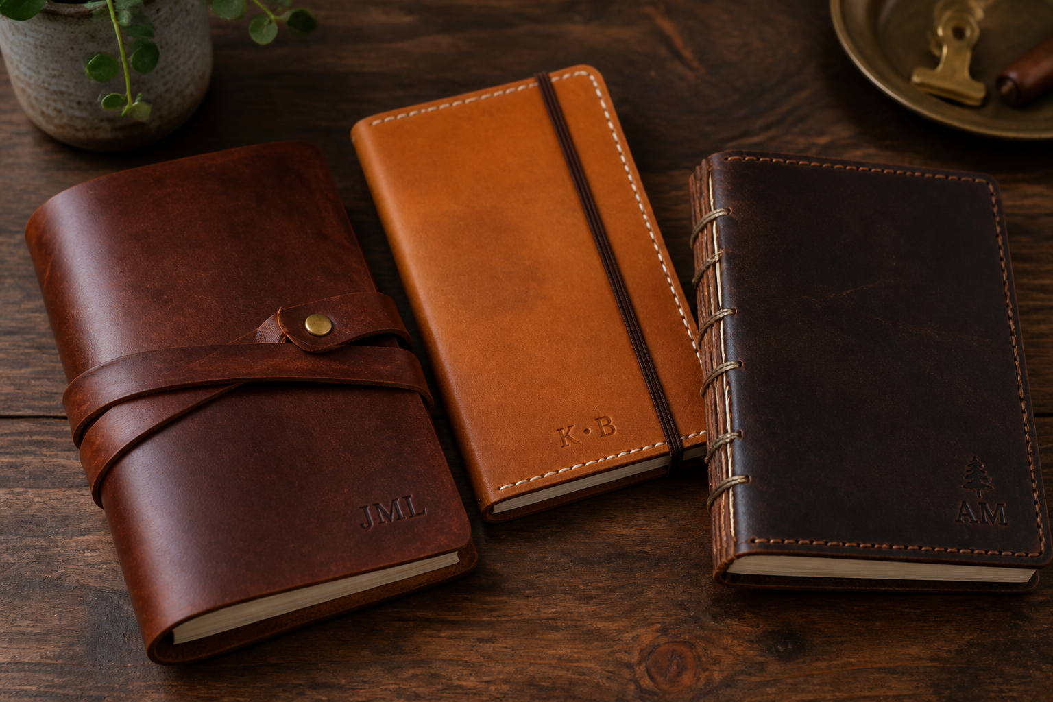 Leather Book Cover Journals project preview