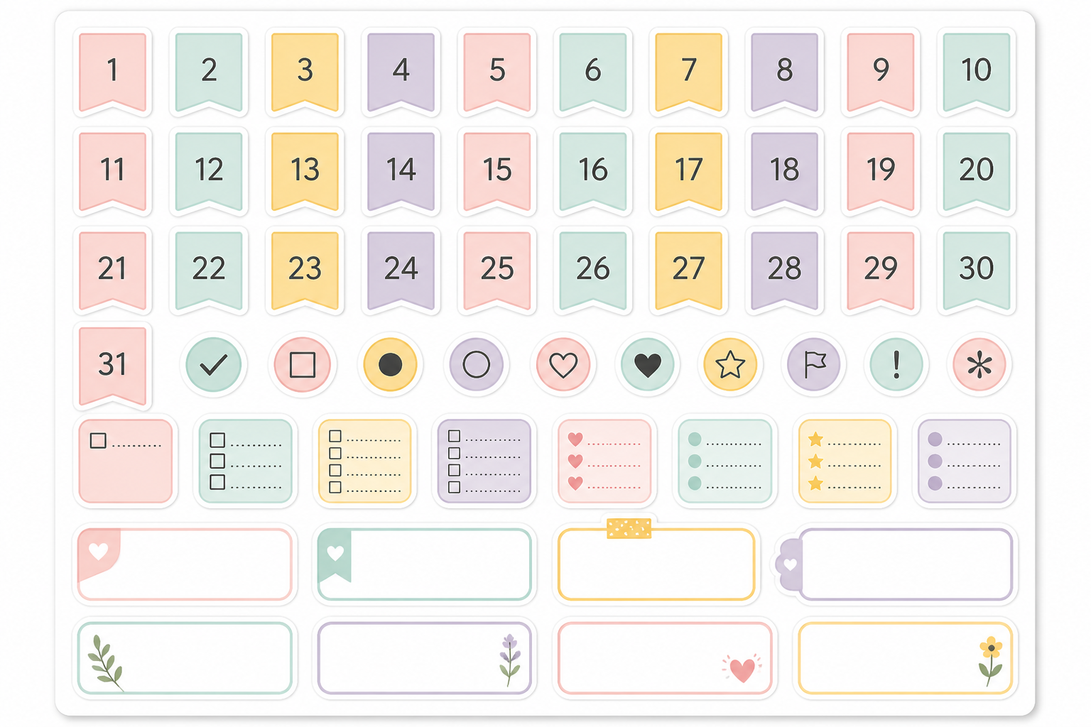 Make A Functional Kiss CUT Planner Sticker Sheet project preview