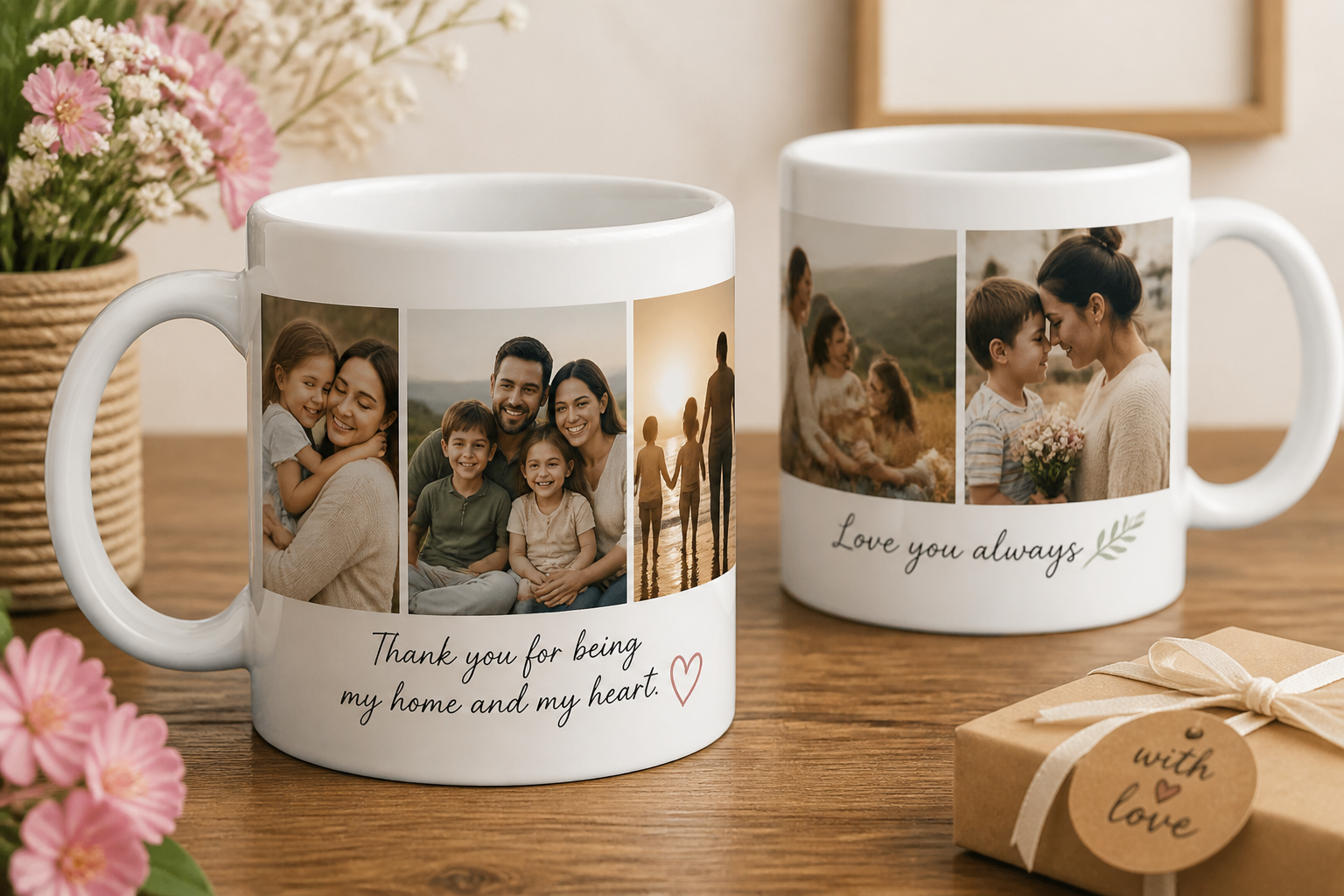 Personalized Sublimation Photo MUG (collage + Short Message) project preview