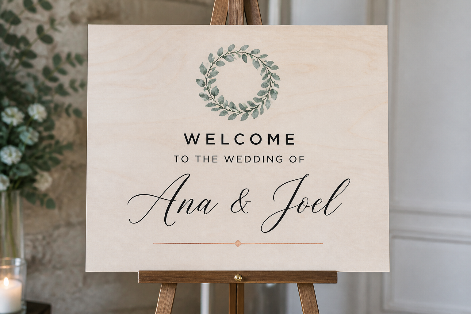 Modern Wedding Welcome Sign project preview
