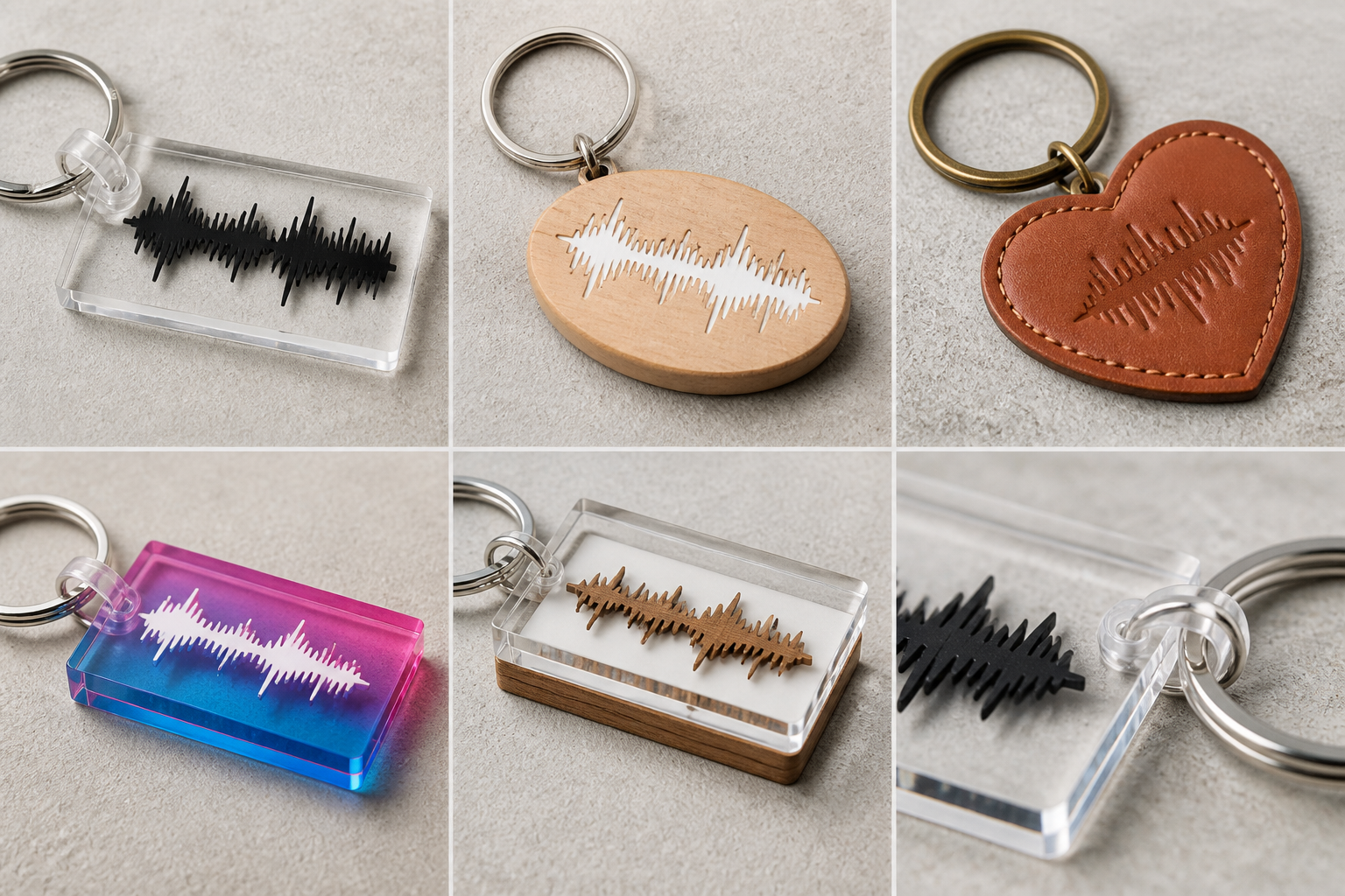 Music Sound Wave Keychain project preview
