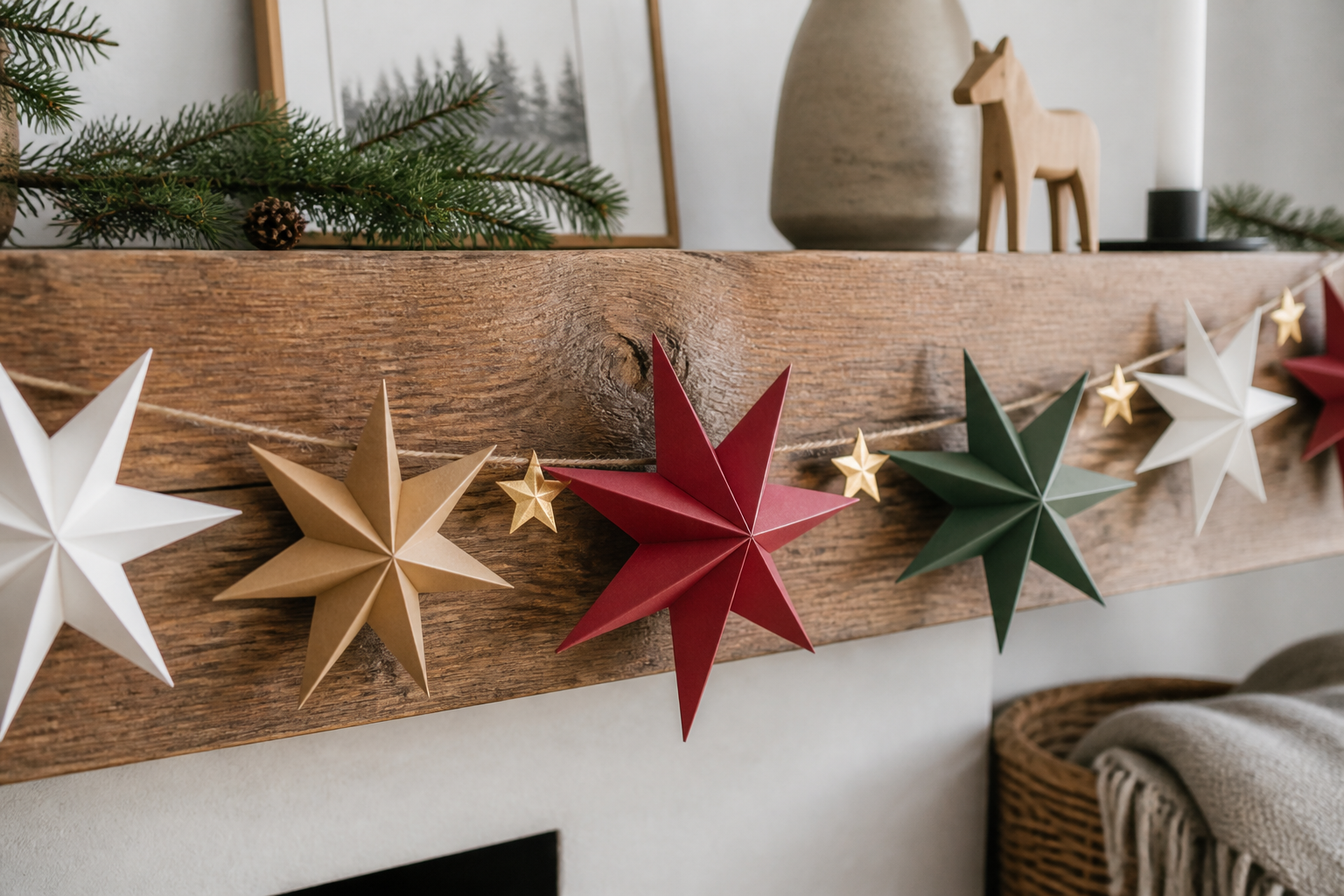 Nordic Christmas Star Garland project preview