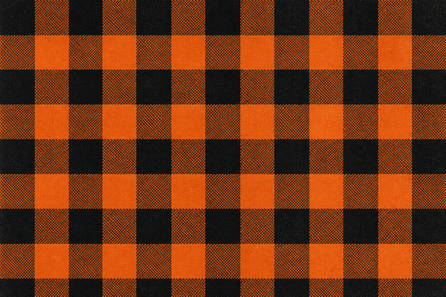 Orange Plaid Halloween Pillow project preview