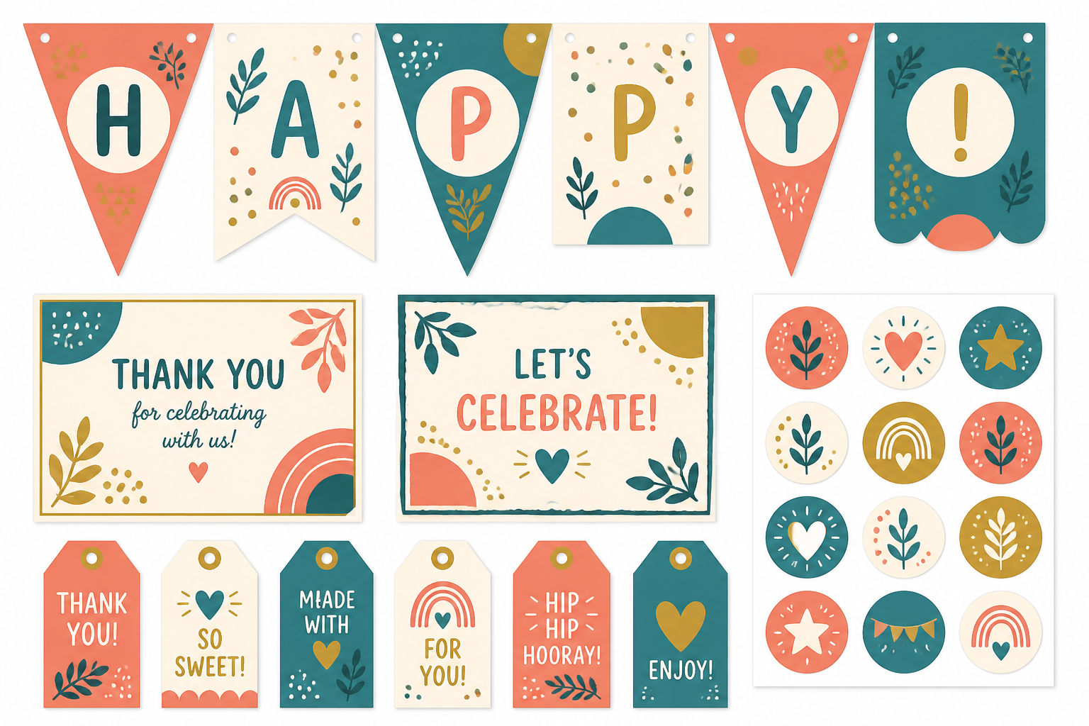 Coordinated Party Banners, Signs & Table Decor project preview