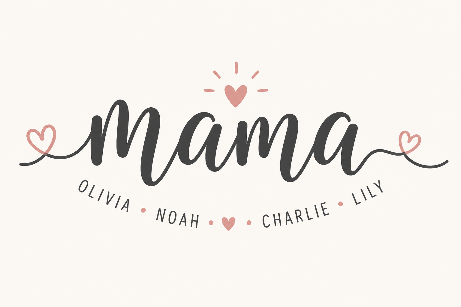 Personalize A Mama Shirt With Kids' Names (htv Iron‑on) project preview