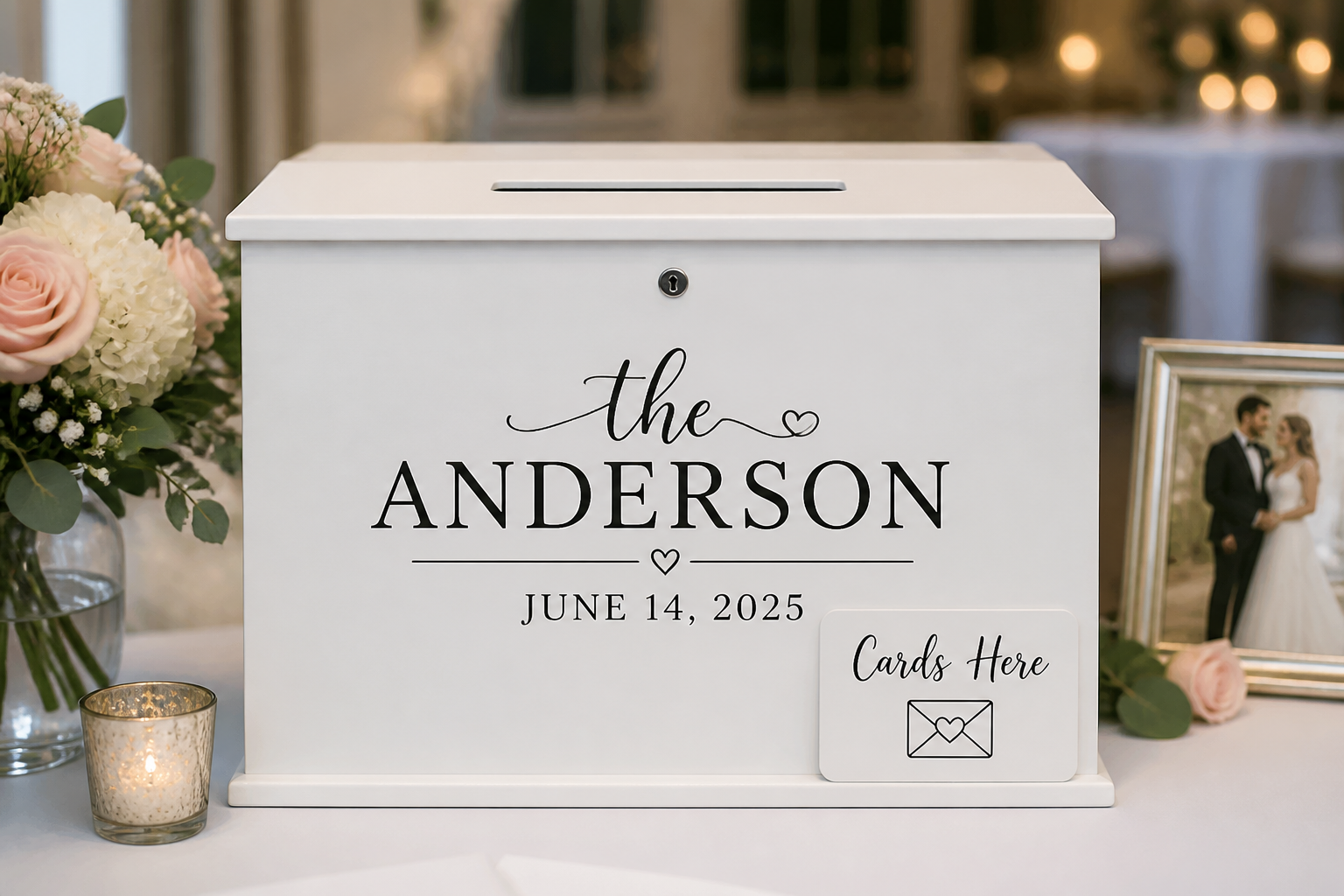 Personalize A Wedding Card Mailbox With Vinyl Decals project preview