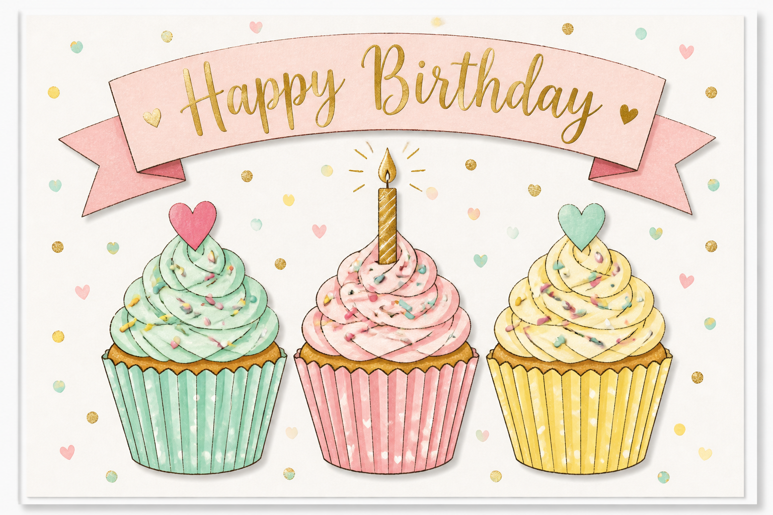 Personalized Cupcake Birthday Card project preview