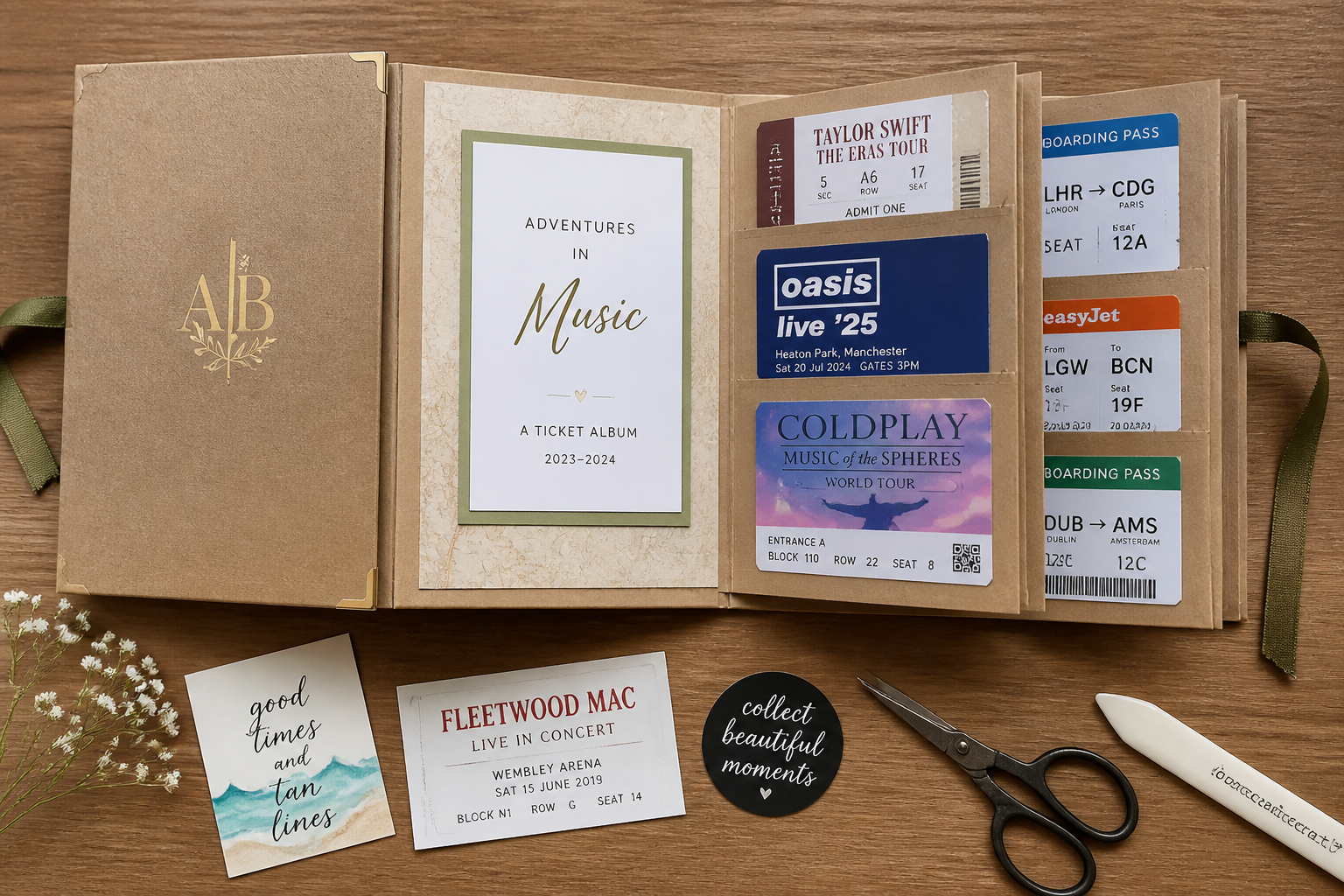 Personalized Ticket Album project preview