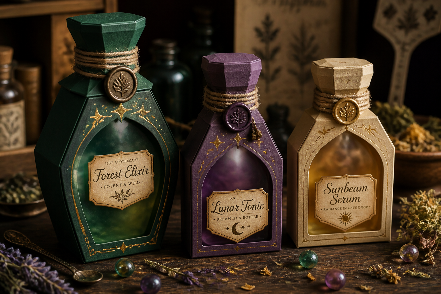 Potion Bottle Treat BOX project preview