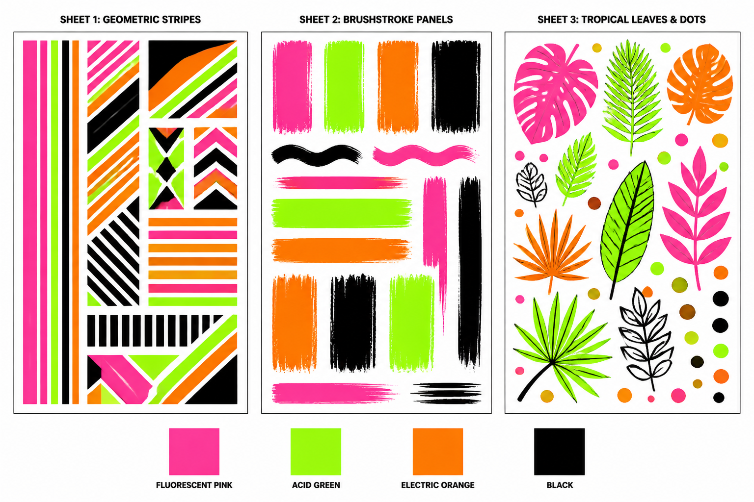 Neon Vase Decals: Printed Vinyl Wraps FOR Glass Vases project preview