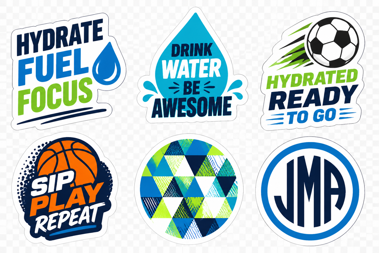 DIE CUT Water Bottle Sticker Pack (print Then Cut) project preview
