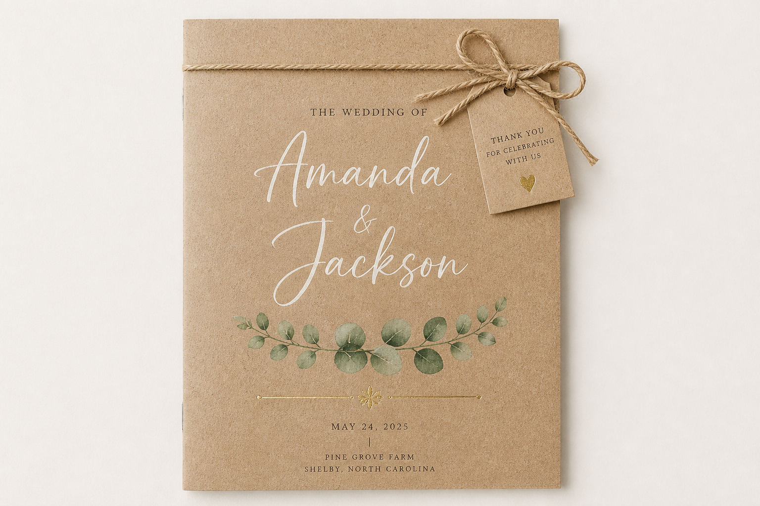 Rustic Wedding Program project preview