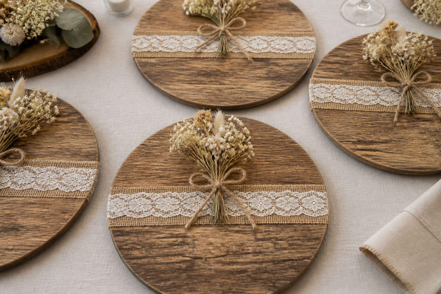Rustic Wedding Table Chargers project preview