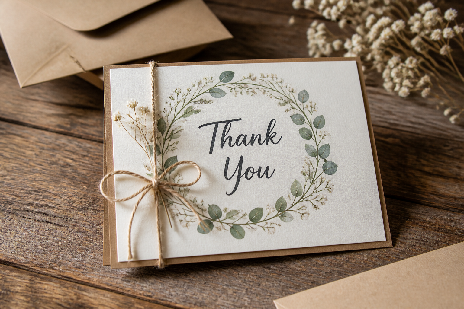 Rustic Wedding Thank YOU Cards project preview