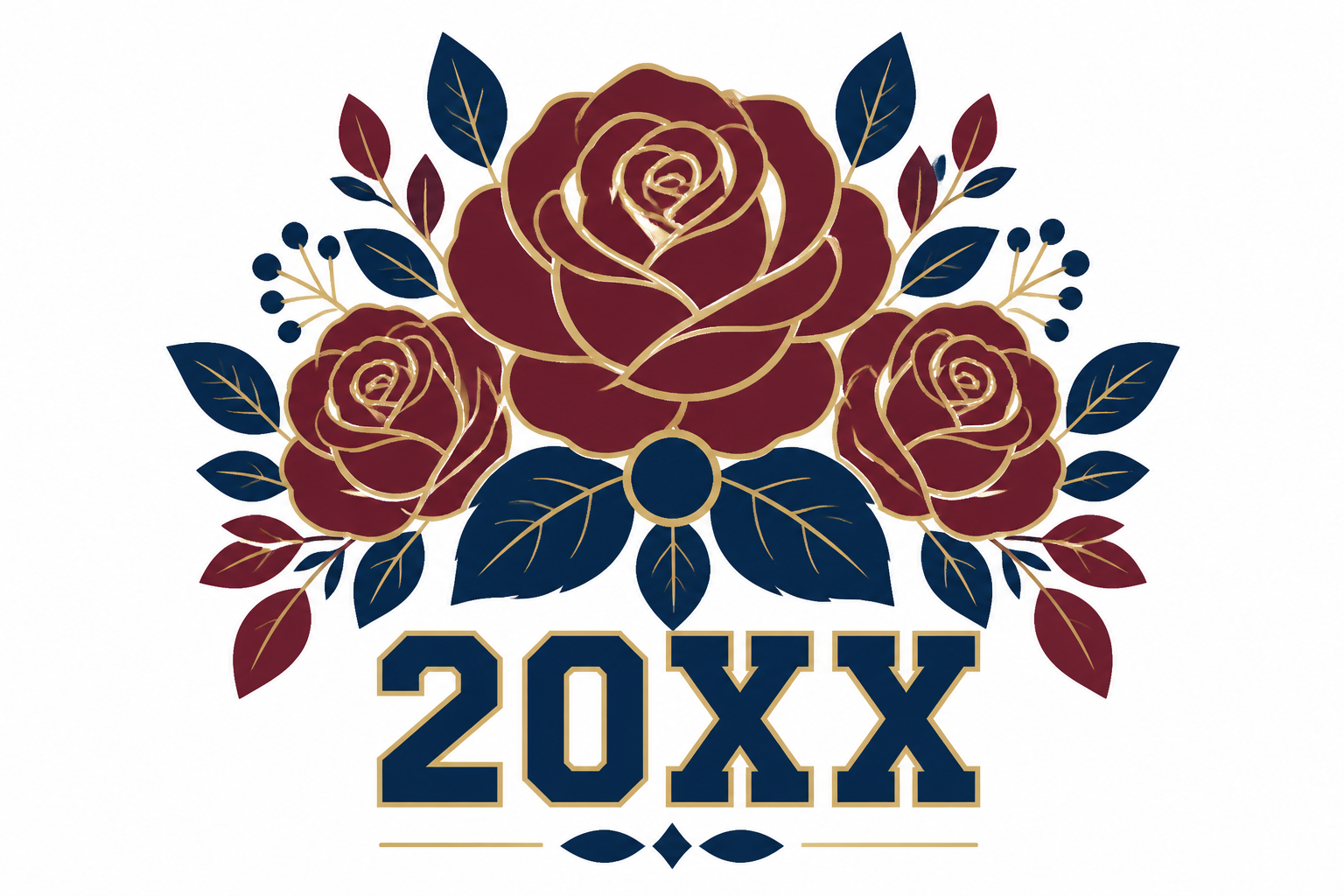 School Color Roses Graduation CAP project preview
