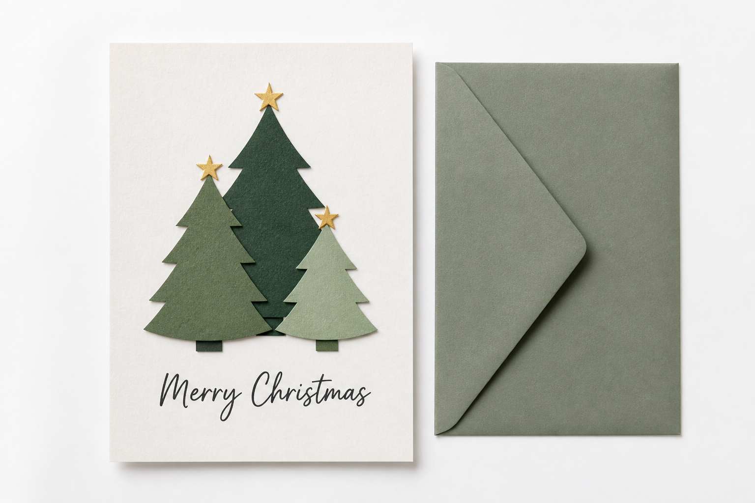 Simple Christmas Trees Card project preview