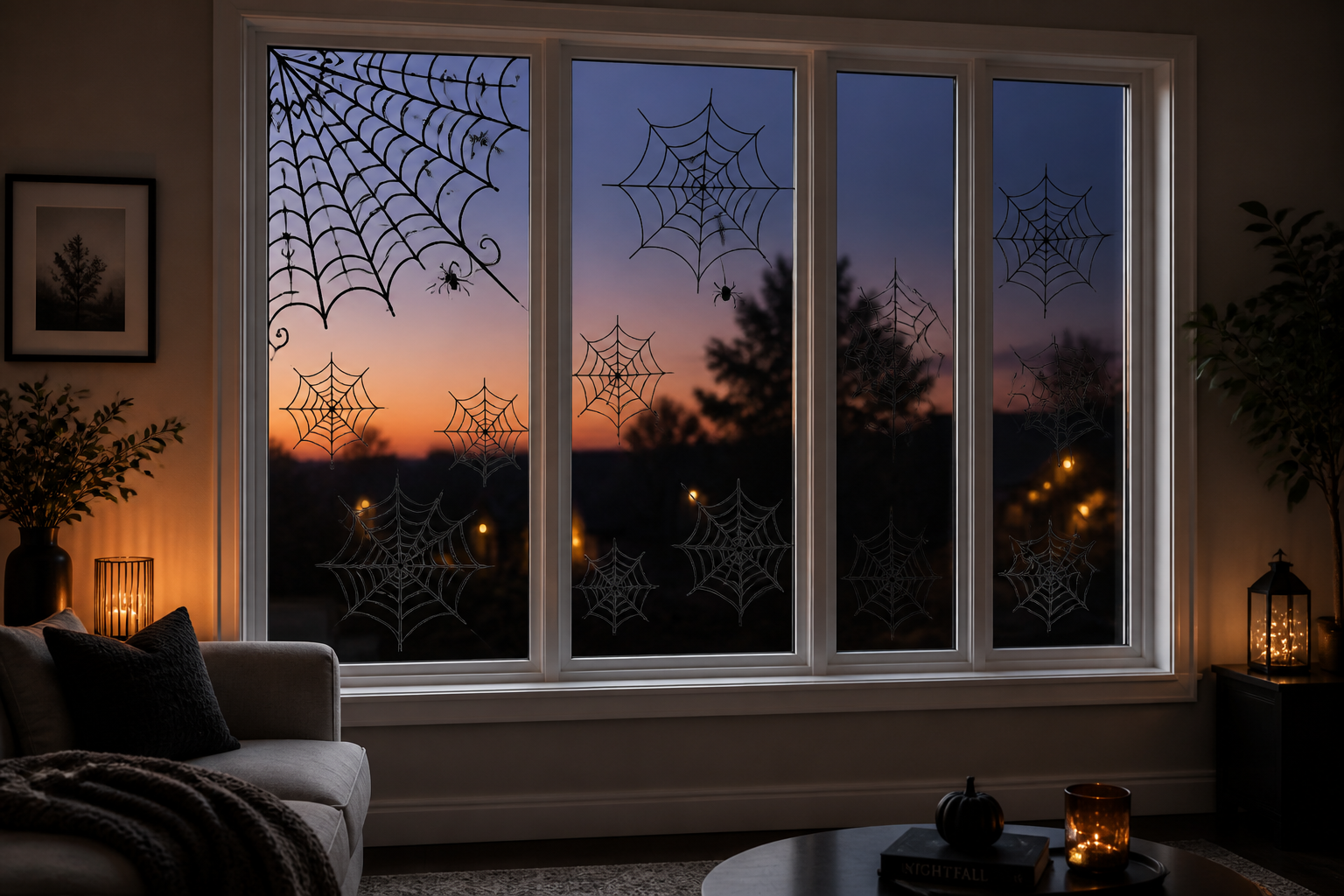 Spider Webs Window Decor project preview