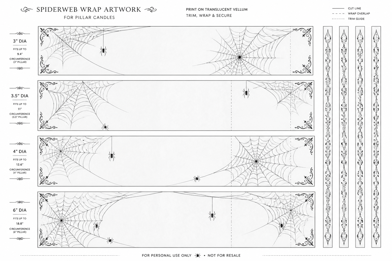 Spiderweb Candle Wraps project preview