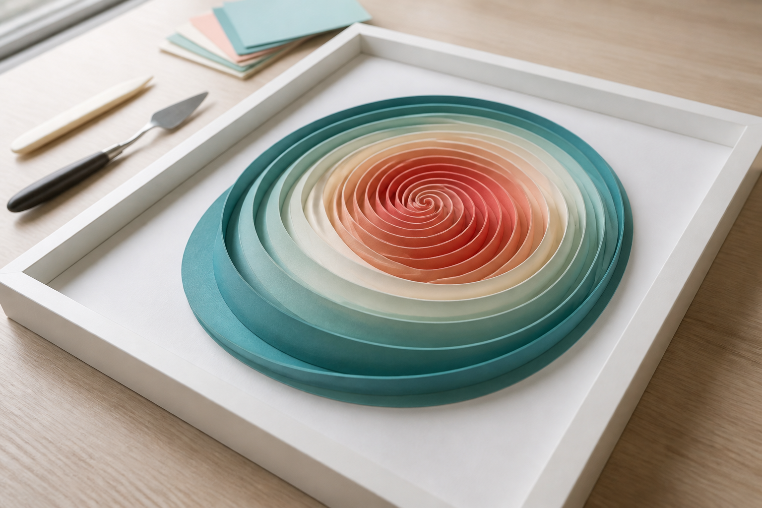 Spiral Paper ART (cut File Wall Art) project preview