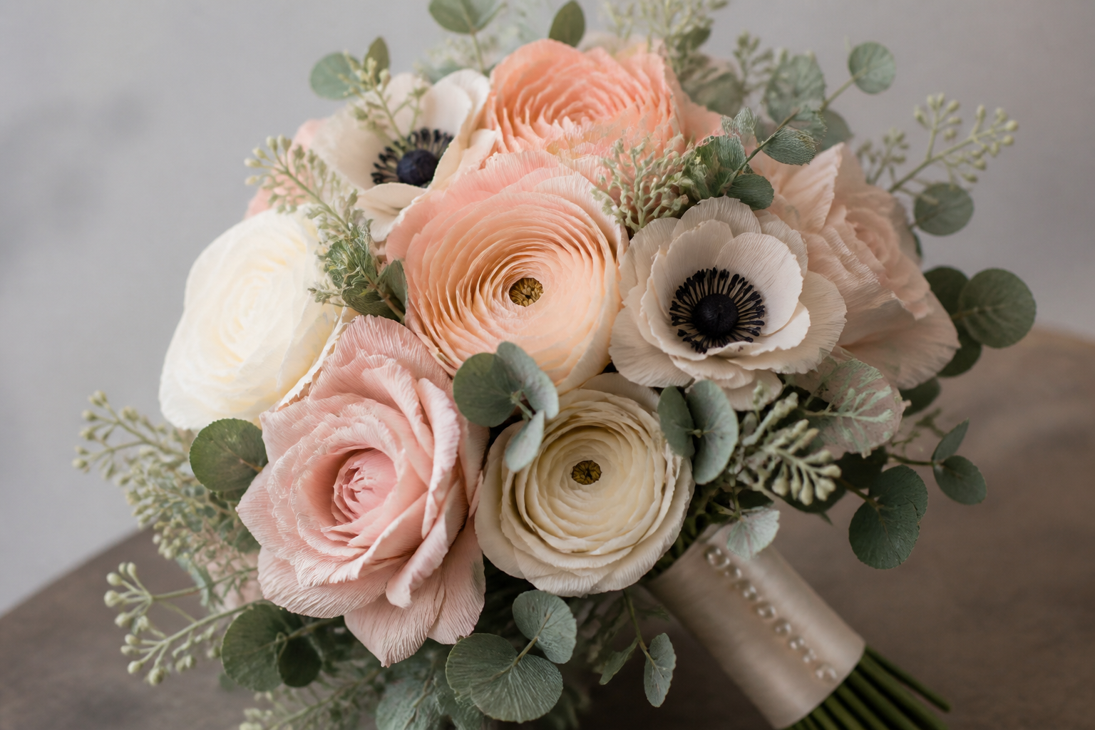 Spring Wedding Bouquet (paper Flower Bouquet) project preview
