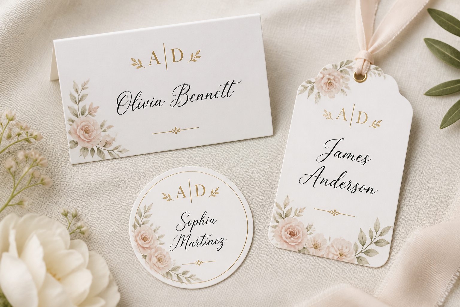 Personalized Wedding Table Name Tags project preview