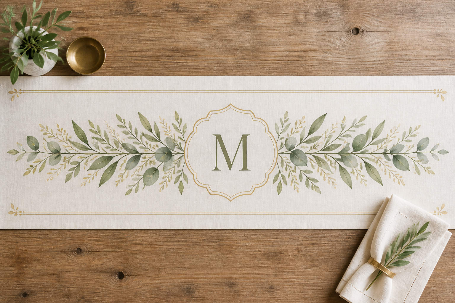 Custom Table Runner With Vinyl OR Heat Transfer Design project preview