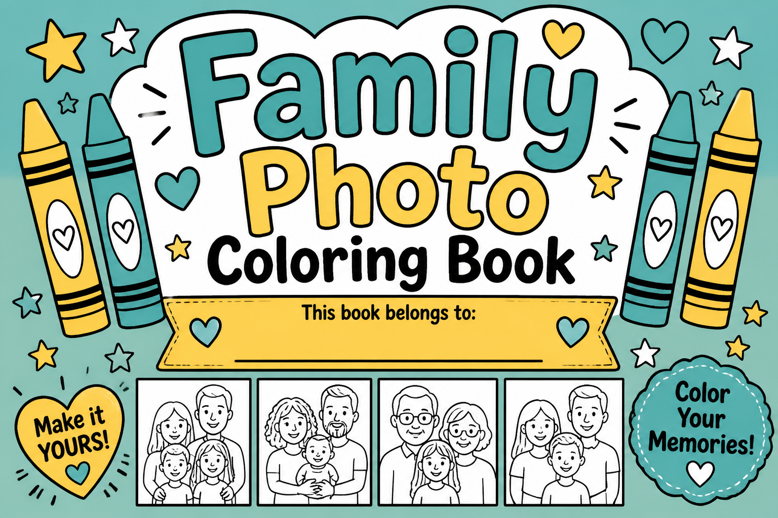 Turn Family Photos Into A Custom Coloring Book project preview