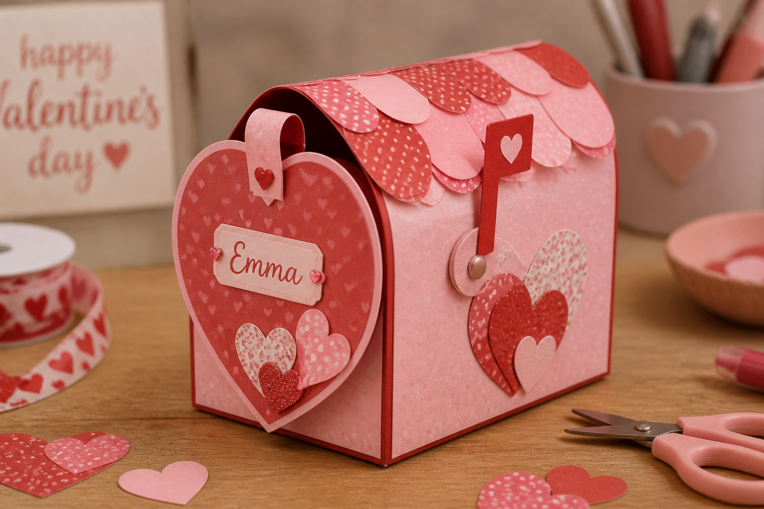 Valentine Mailbox Craft project preview