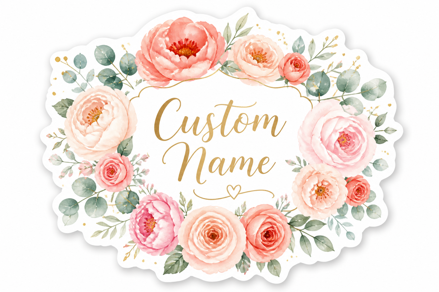 Watercolor Floral Wedding Cake Topper project preview