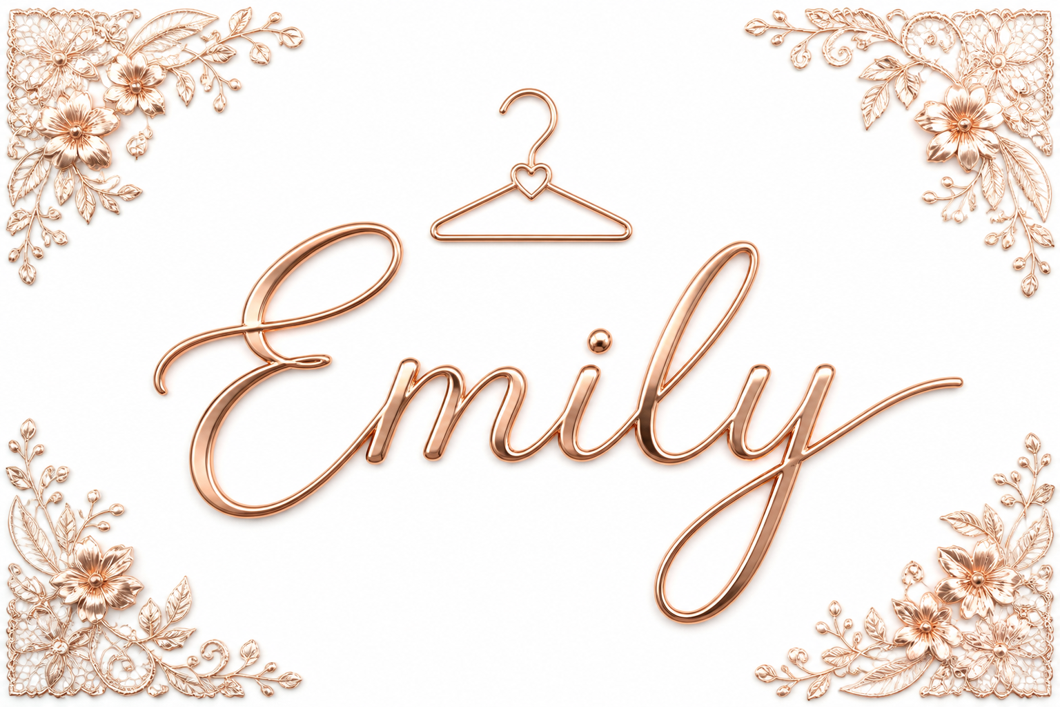 Wedding Dress Hanger Name Tags project preview