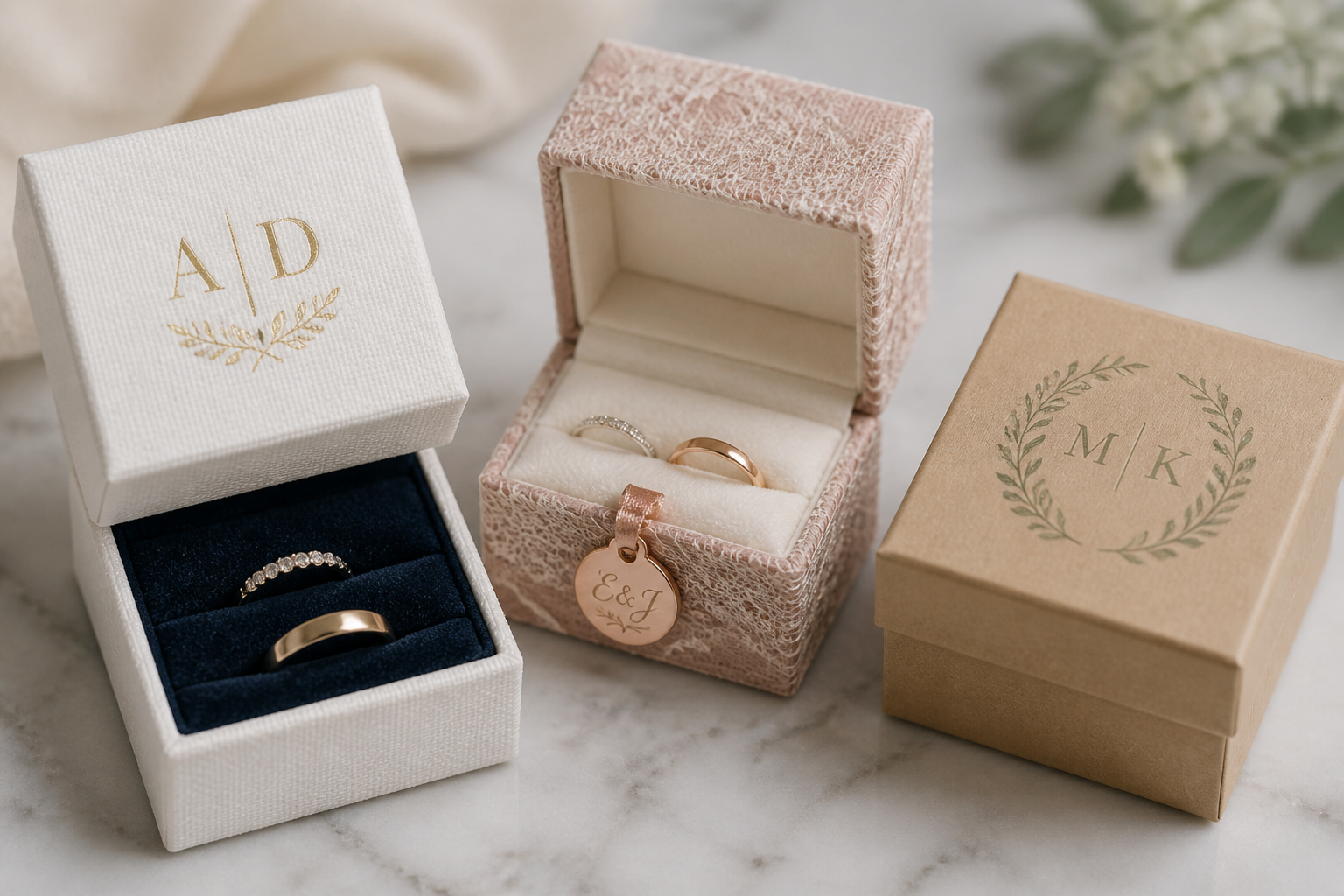 Wedding Ring BOX (paper + Velvet Insert) project preview