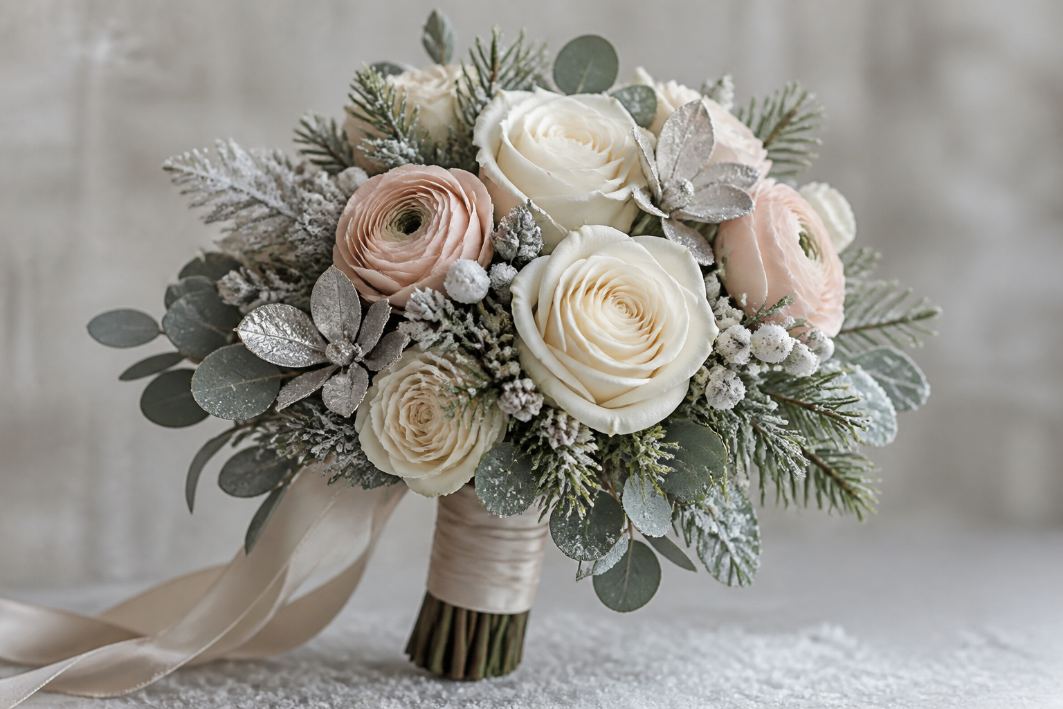 Winter Wedding Paper Bouquet project preview