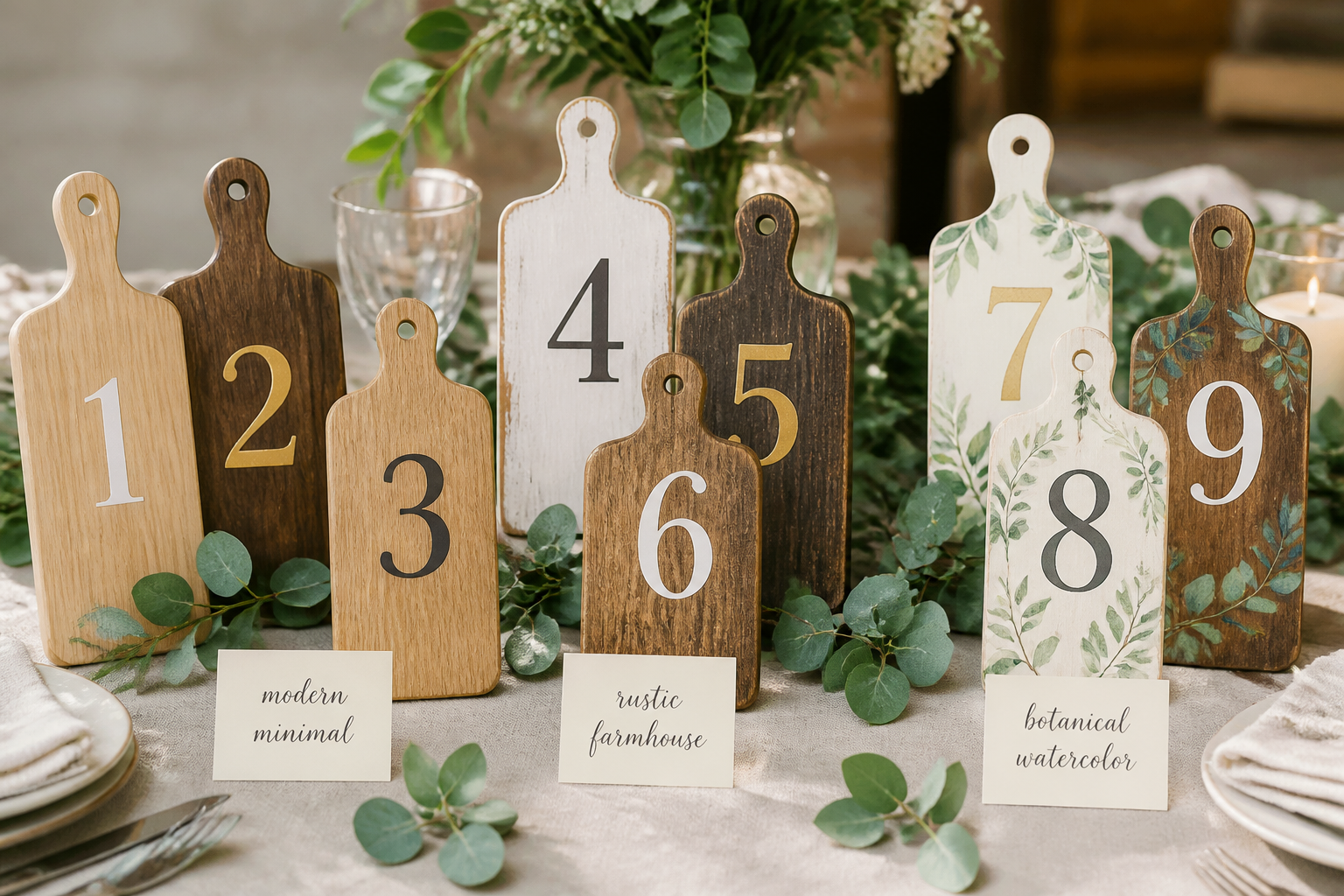 Wood Serving Board Wedding Table Numbers project preview