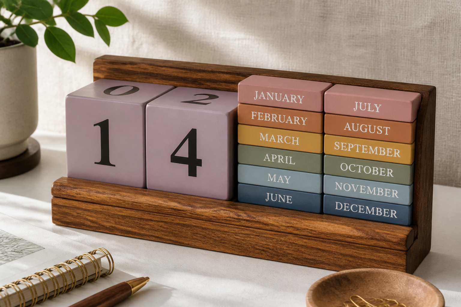 Perpetual Wooden Desk Calendar project preview