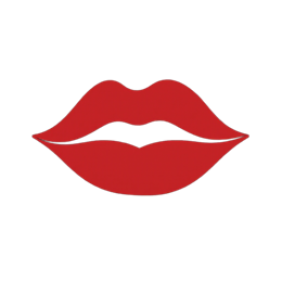Bold red lips graphic with black background SVG for Cricut and Silhouette crafts