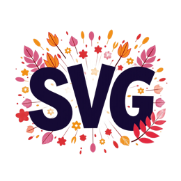 flower SVG PNG design with bold lettering, orange and pink floral elements, an uplifting message