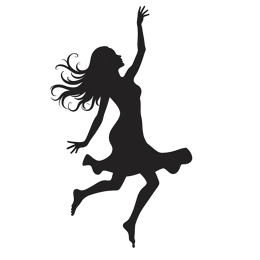 silhouette dance SVG PNG design with bold lettering, an uplifting message