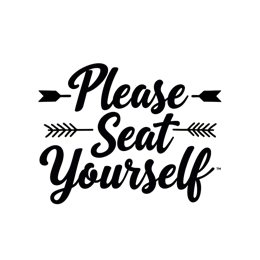 please seat yourself quote SVG PNG design with bold lettering