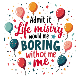 quotes party decorations SVG PNG design with hand-drawn style, bold lettering