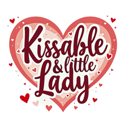 Kissable Little Lady Hearts SVG design with red and pink hearts and bold text for Cricut crafts